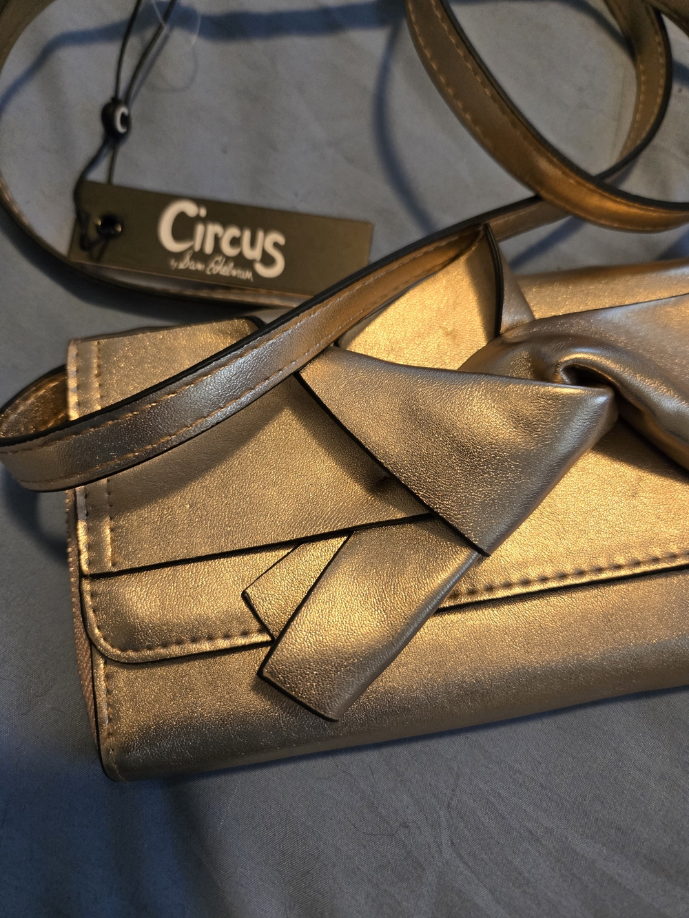 NWT Circus by Sam Edelman Metallic RoseGold Bow Crossbody Bag